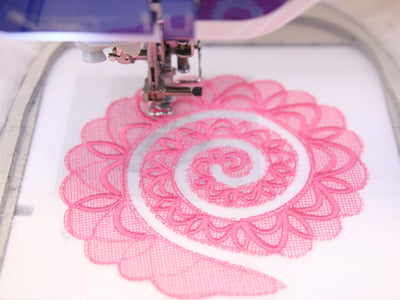 Spiral Flower in 3D (Lace) | Machine Embroidery Designs | Embroidery ...