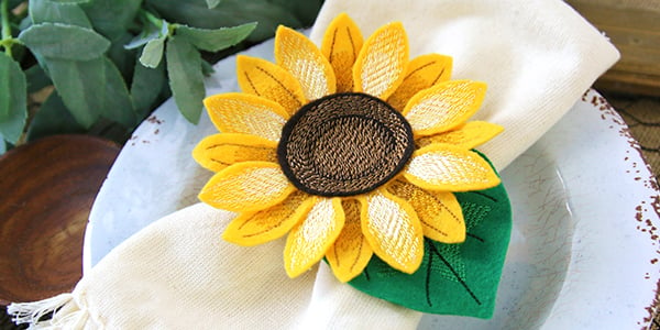 Mini Sunflower Embroidery Hoop – MustardThread