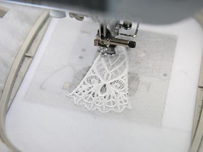 3D Lace & Organza Bell | Machine Embroidery Designs | Embroidery Library