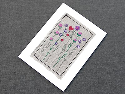 Quilted Greeting Cards with Machine Embroidery - Advanced