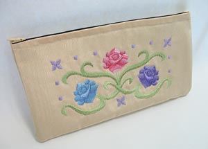 Embroidered Makeup Bag, Machine Embroidery Designs
