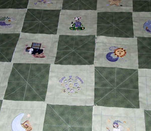 Embroidered Flannel Rag Quilt, Machine Embroidery Designs