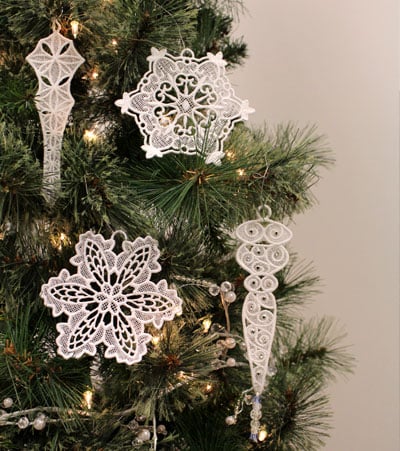 Snowflake Tree Branches Lace Applique for Dresses