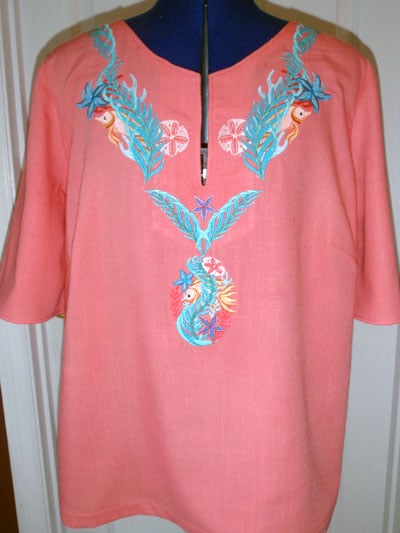 Jacobean Coral Reef Shirts | Machine Embroidery Designs | Embroidery ...