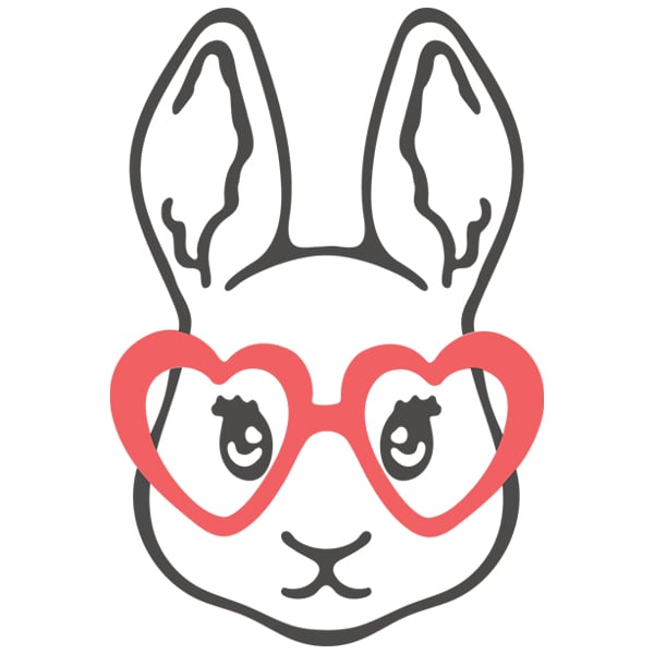 Bunny in Glasses [SVG, DXF] | Cutting Machine & Laser Cutting Designs ...