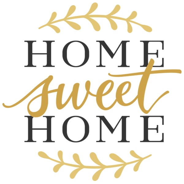 Home Sweet Home with Laurels [SVG, DXF] | Cutting Machine & Laser ...