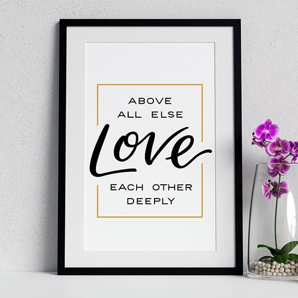 Above All Else Love Each Other Deeply [SVG, DXF] | Cutting Machine ...