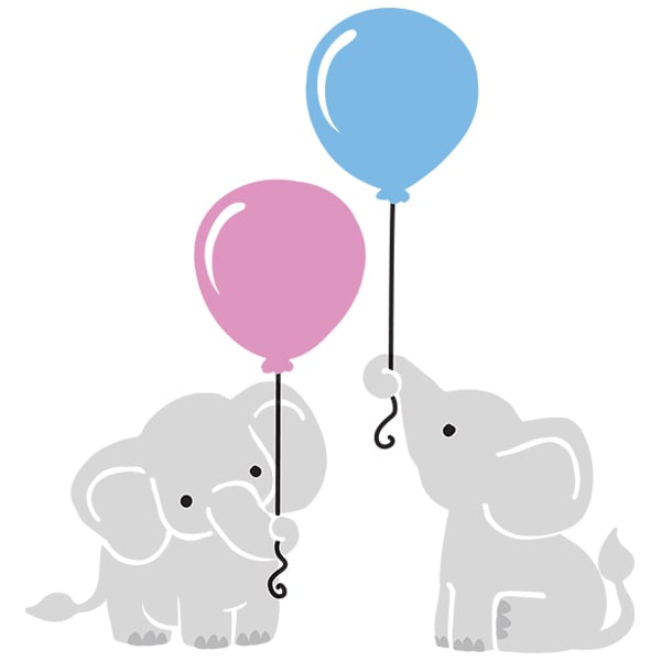 Elephants with Balloons [SVG, DXF] | Cutting Machine & Laser Cutting