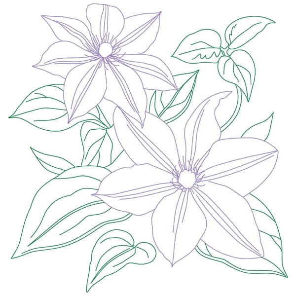 Black Outline Drawing Flowers Graphic by Design Unique · Creative Fabrica