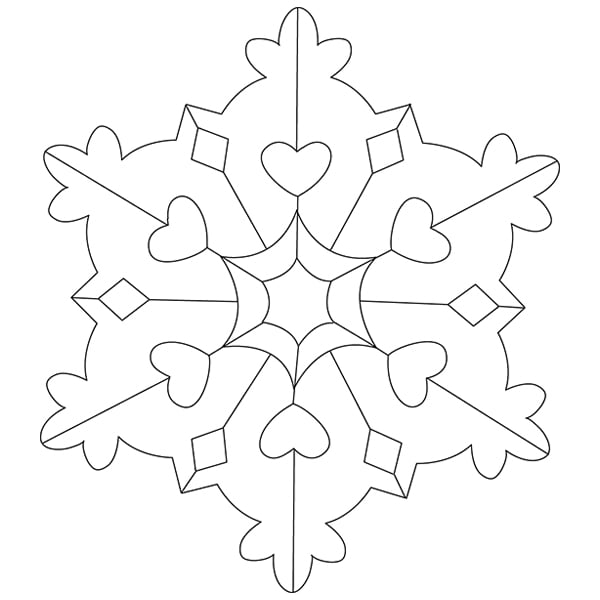 Heart Filled Snowflake [SVG, DXF], Cutting Machine & Laser Cutting Designs