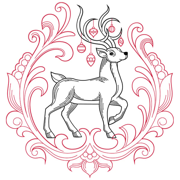 All Decked Out, Christmas Deer - Etsy