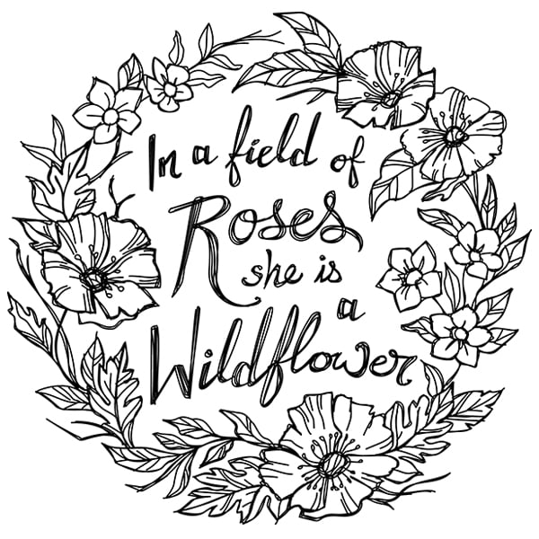 In a Field of Roses She Is a Wildflower [SVG, DXF], Cutting Machine &  Laser Cutting Designs