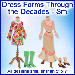 A Dress Forms Through the Decades Design Pack - Sm