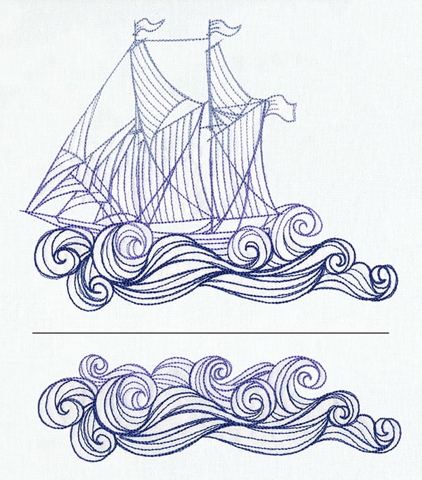 Ship and Waves (Split)