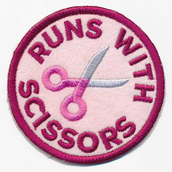 Crafty Merit Badges - Runs with Scissors (Patch)