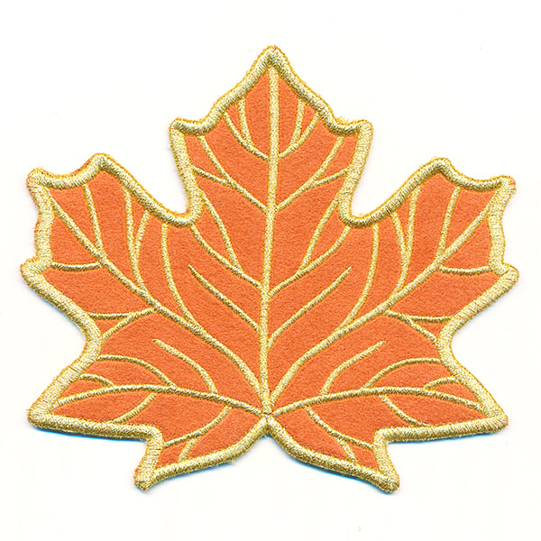 Maple Leaf Outline Embroidery Design
