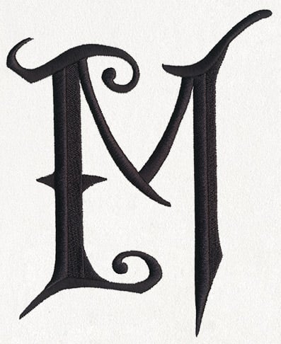 White Ornate vintage letter A alphabet monogram design