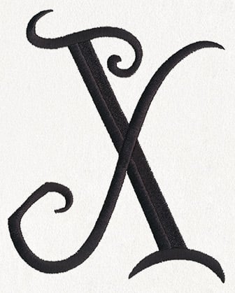 calligraphy letter x
