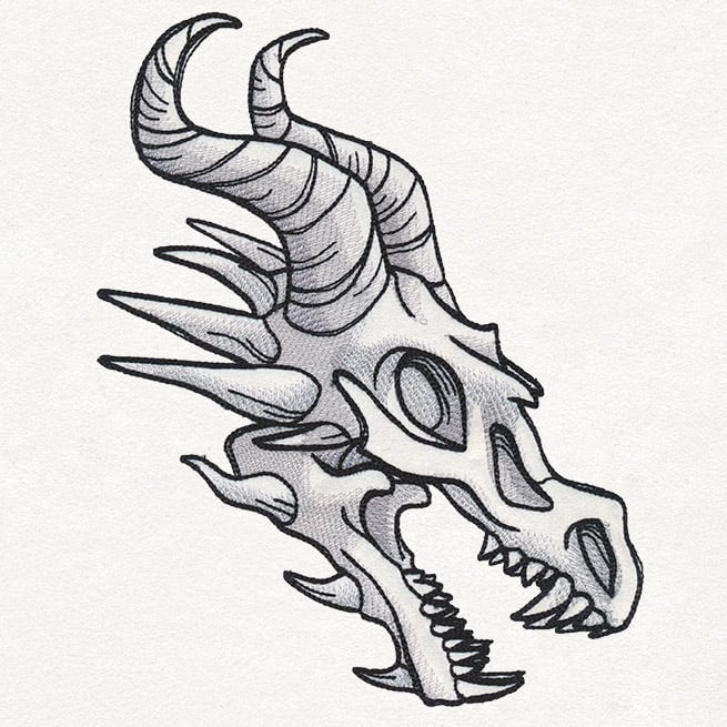 dragons and skulls drawings