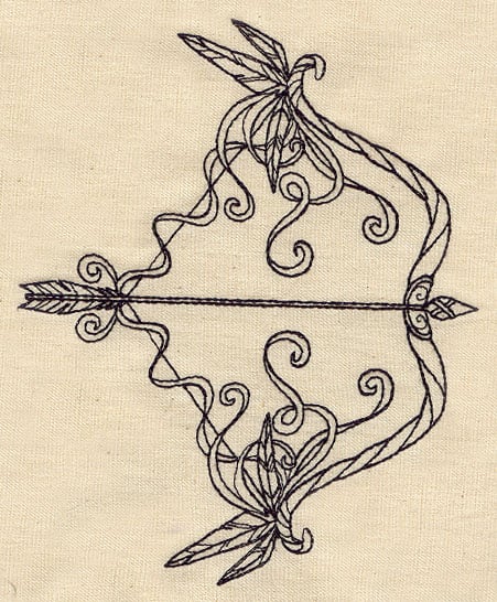 cool bow arrow drawing