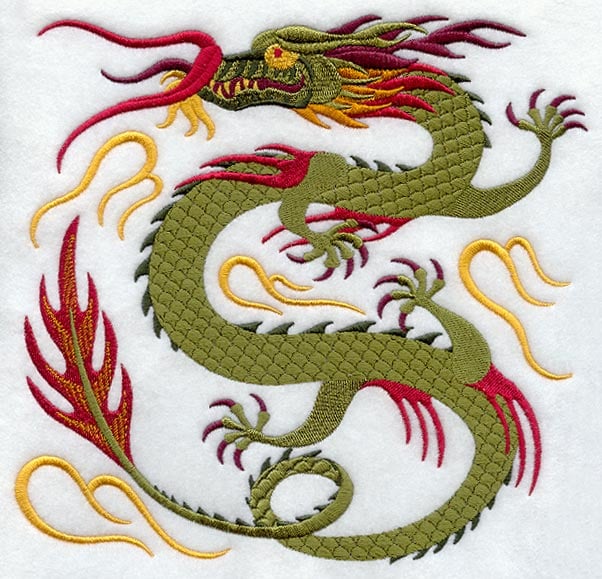 ancient chinese dragon drawing
