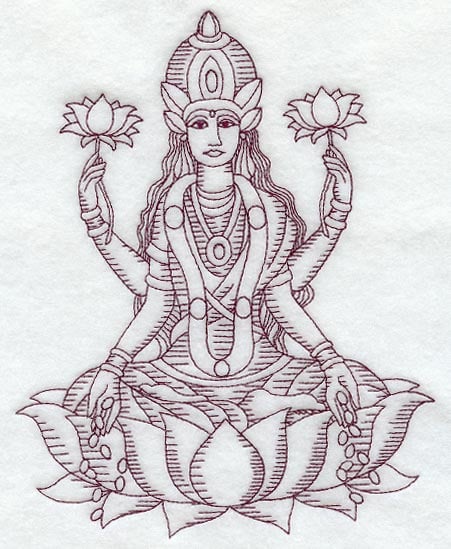 Hindu Goddess Lakshmi or Luxmi - Vector Pack, Vectors | GraphicRiver