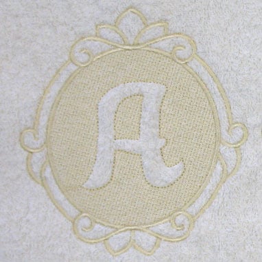 Script Letter A - 5 Inch (Embossed)