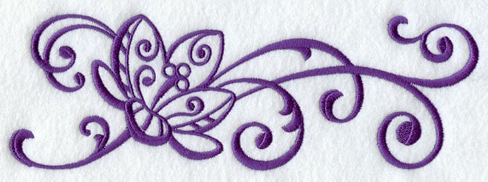 purple swirl designs border