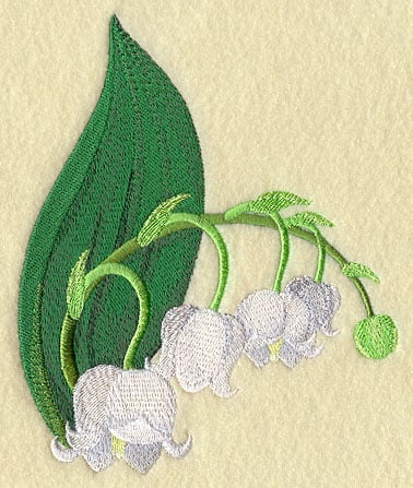 Lily of the Valley Embroidery Design