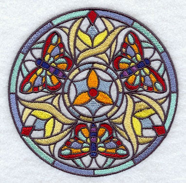 Stained Glass Butterfly Medallion