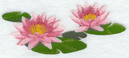 Embroidery design - Water lily, Lake wildlife by Embrighter