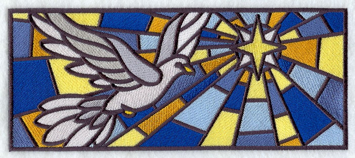 dove stained glass