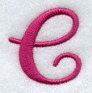 the letter e fancy lowercase