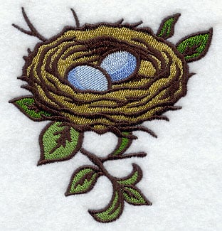 The Stitchery Journal 2020: Bird's Nest Haven Cover Art Embroidery