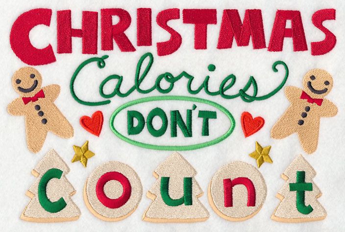 Christmas Calories Do Not Count Red 20oz Skinny Tumbler LA5167