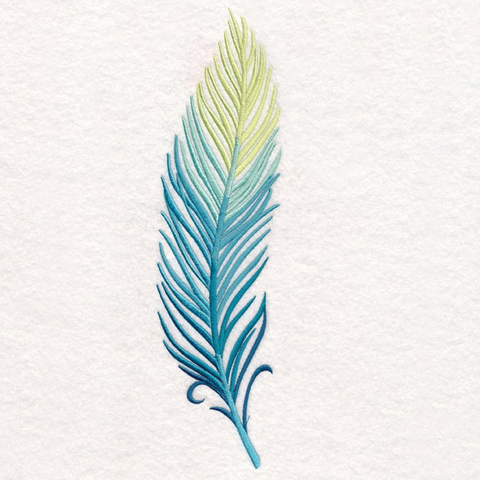 Ombre Feather design (M14716) from www.Emblibrary.com  Free embroidery  designs, Machine embroidery, Feather embroidery