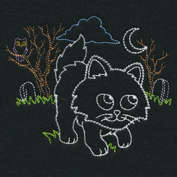 Embroidering with Glow Thread 