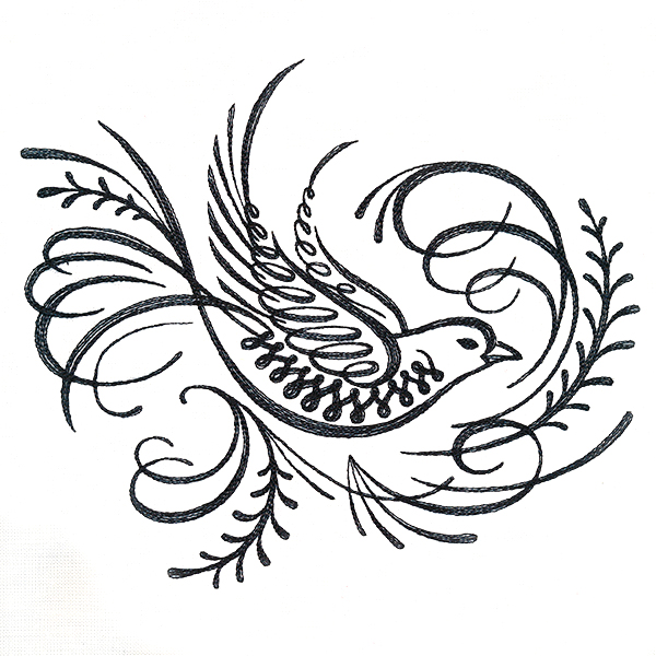 Classic Calligraphy Bird