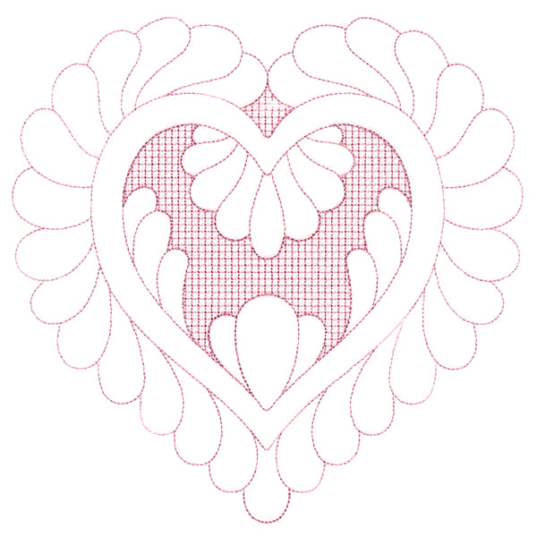 Elegant Flourishes - Lovely Heart (Trapunto)