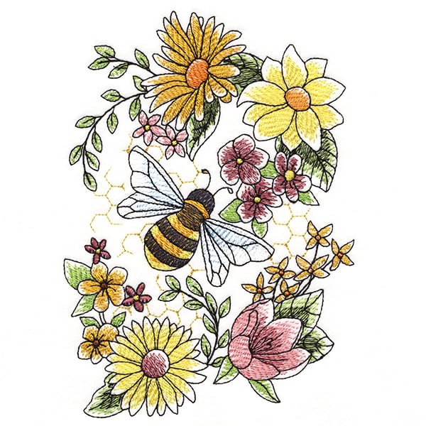 Buzzing Bee and Blooms Feature