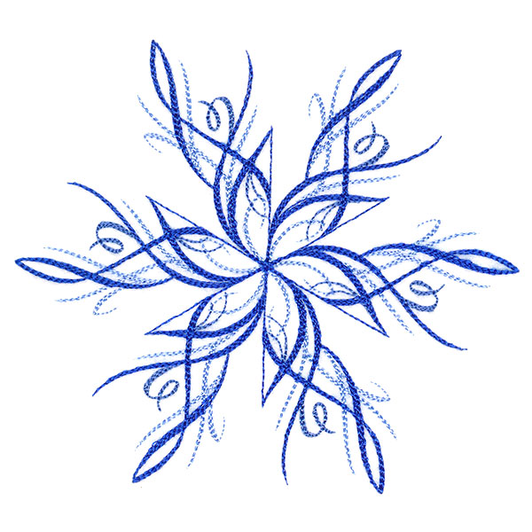 Winter Snowflake Calligraphy 4