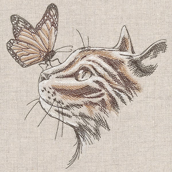 Purr-fectly Poised Monarch & Kitten