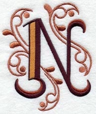 Ornate Letter N (3 inch)
