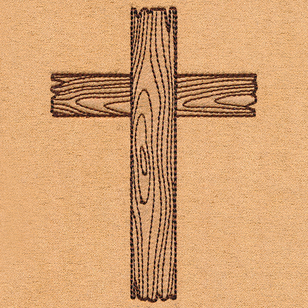 wood cross drawing