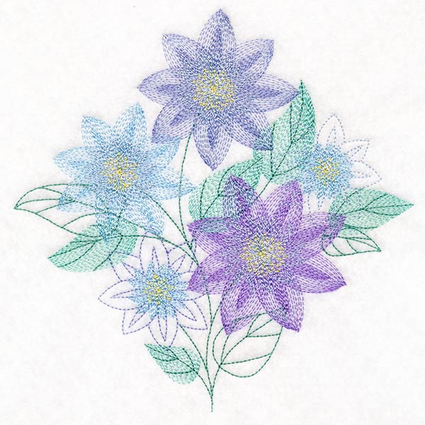 Garden Flower Bouquet - Clematis