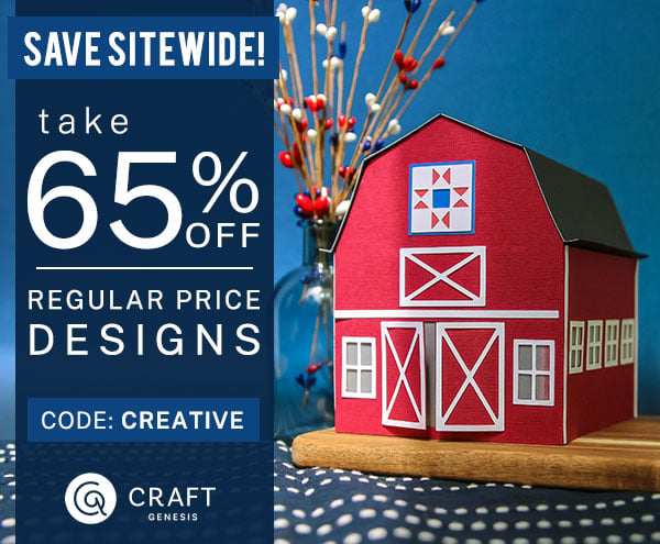 65% off regular price designs - code: CREATIVE