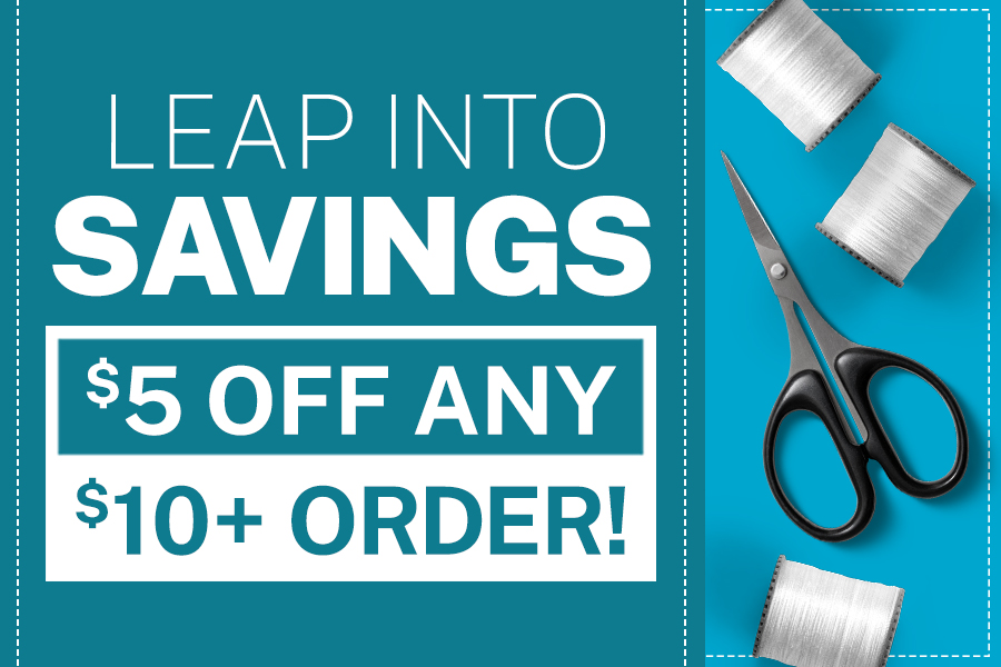 Leap into Savings! $5 off any $10+ Order!