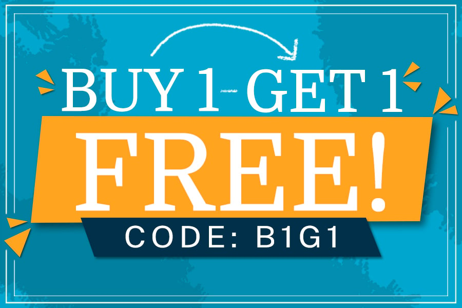 Buy 1, get 1 FREE - Code: B1G1 