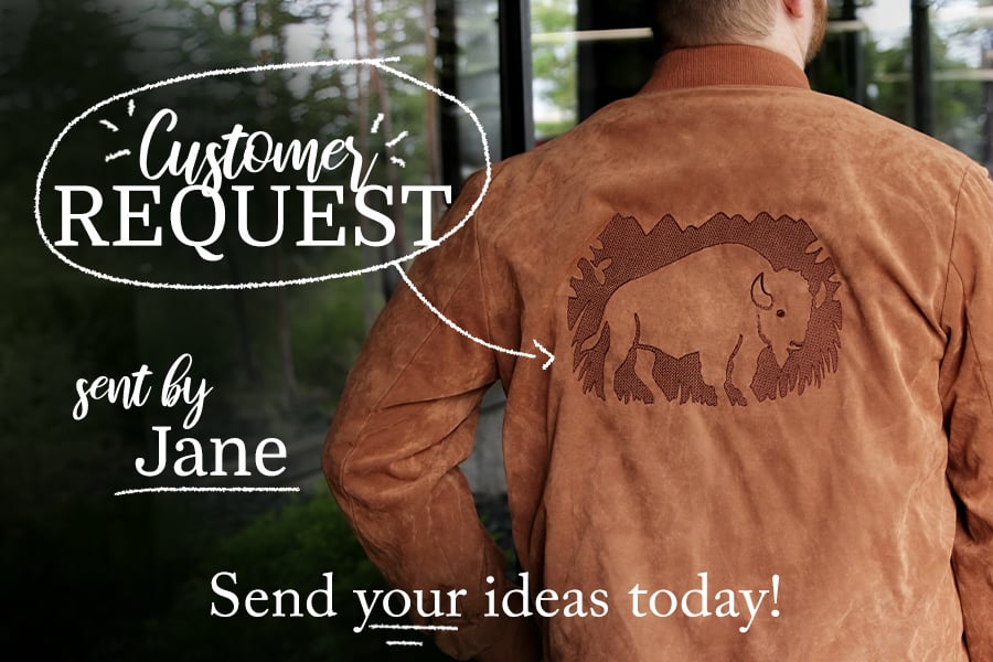 Customer Request - wild bison (embossed) on jacket