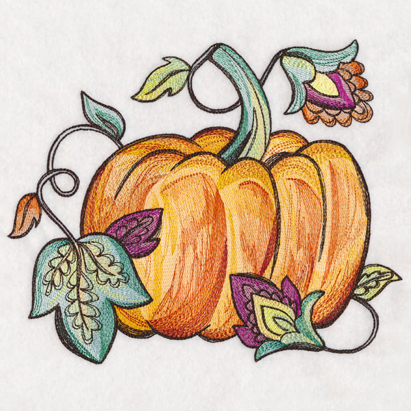 Jacobean Designs - Painted Jacobean Pumpkin